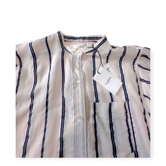Isabel Marant Etoile Pink Satchell Stripe Shirt, Size US2, FR34, New with tag, - Picture 13 of 16